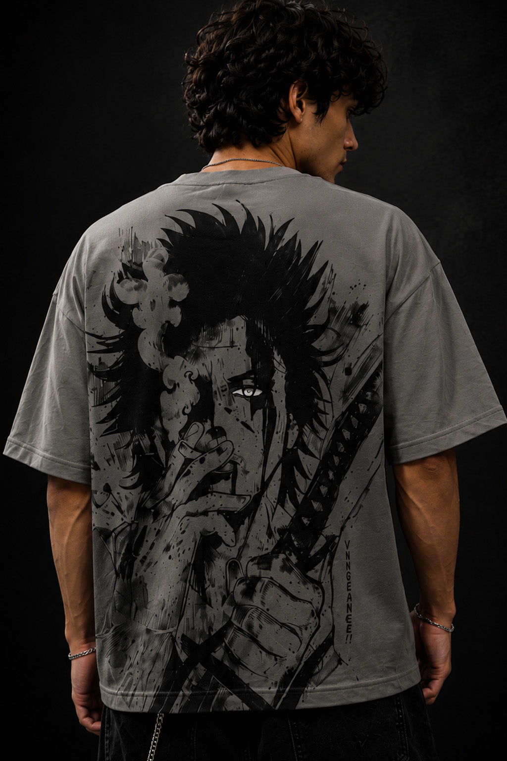 Black Clover Premium Oversized T Shirt for Men | 240 GSM Cotton Anime Printed Tee