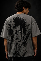 Black Clover Premium Oversized T Shirt for Men | 240 GSM Cotton Anime Printed Tee