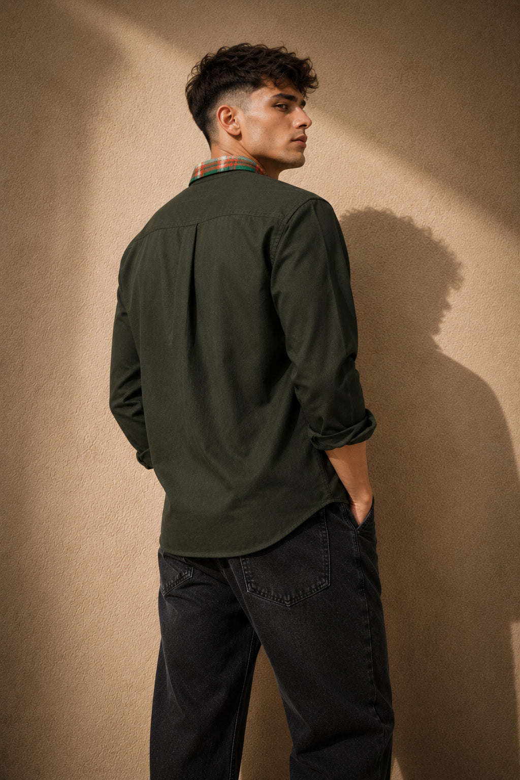 Premium Green Cotton Shirt for Men | Full Sleeve Casual & Party Wear Shirt