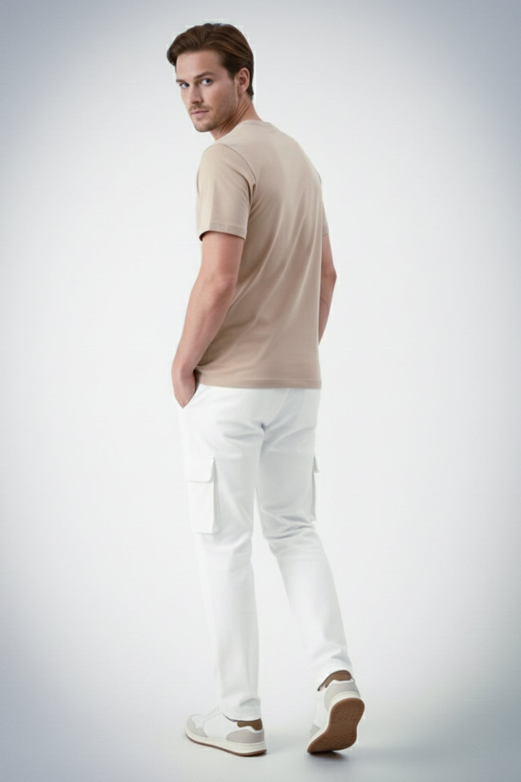 Neutral Beige Regular Fit T-Shirt | Everyday Soft Cotton Essential