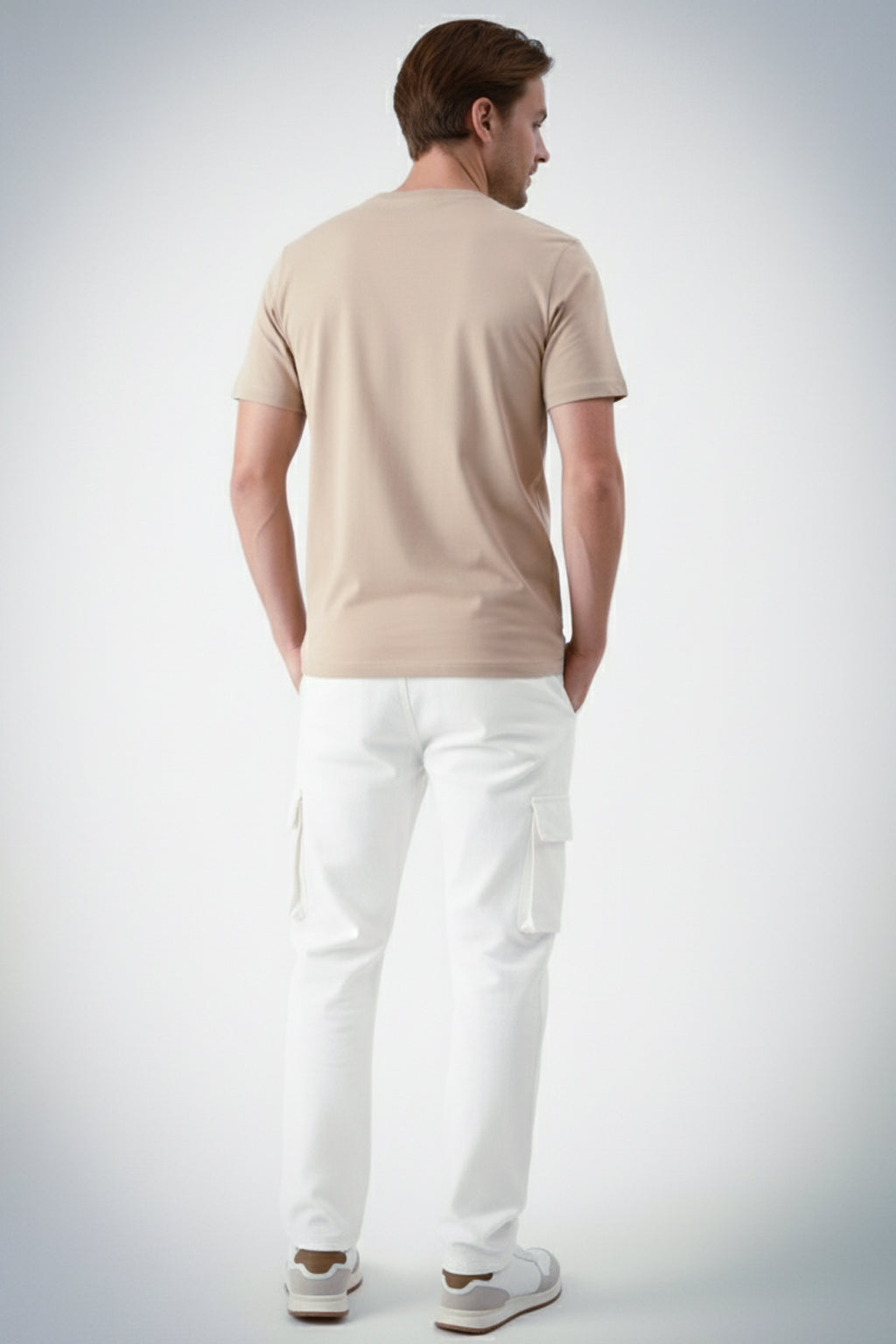 Neutral Beige Regular Fit T-Shirt | Everyday Soft Cotton Essential