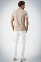 Neutral Beige Regular Fit T-Shirt | Everyday Soft Cotton Essential