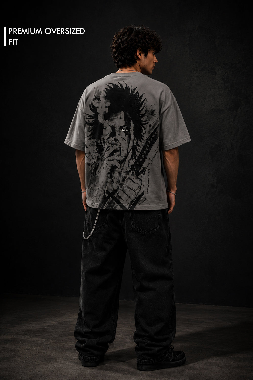Black Clover Premium Oversized T Shirt for Men | 240 GSM Cotton Anime Printed Tee