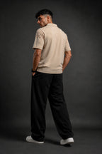 Premium Beige Striped Polo T Shirt for Men | Classic Old Money Cotton Polo