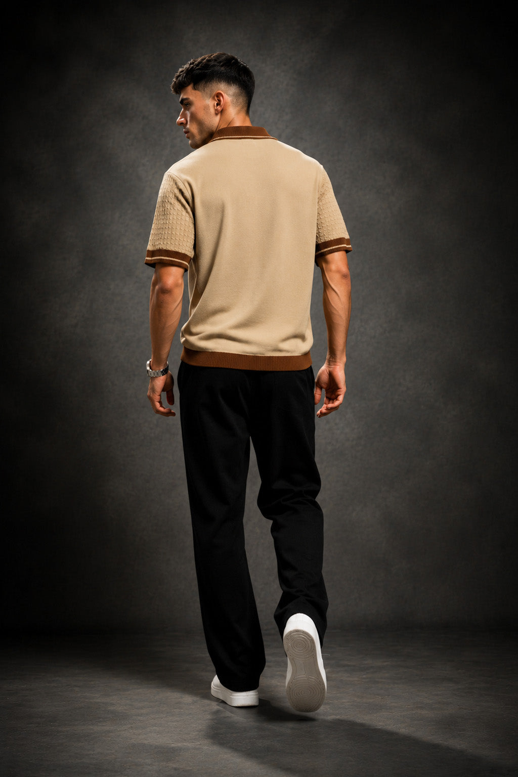 Premium Beige Polo T Shirt for Men | Classic Old Money Cotton Polo