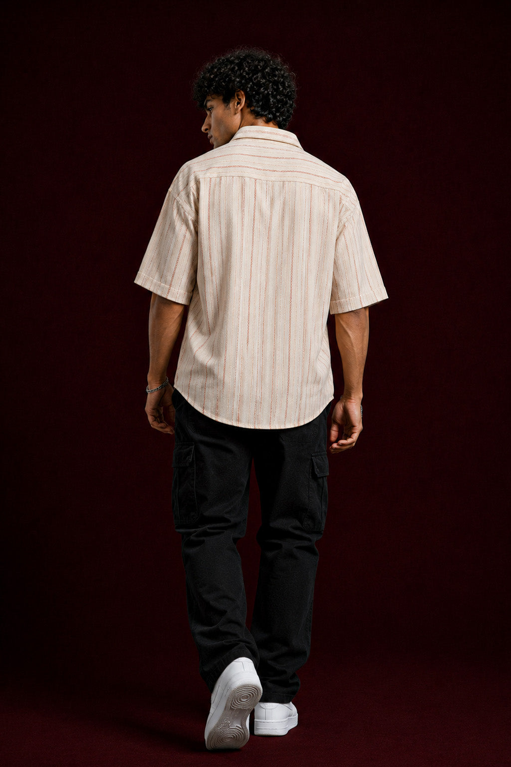 Premium Striped Cotton Linen Half Sleeve Shirt for Men | Casual Linen Shirt