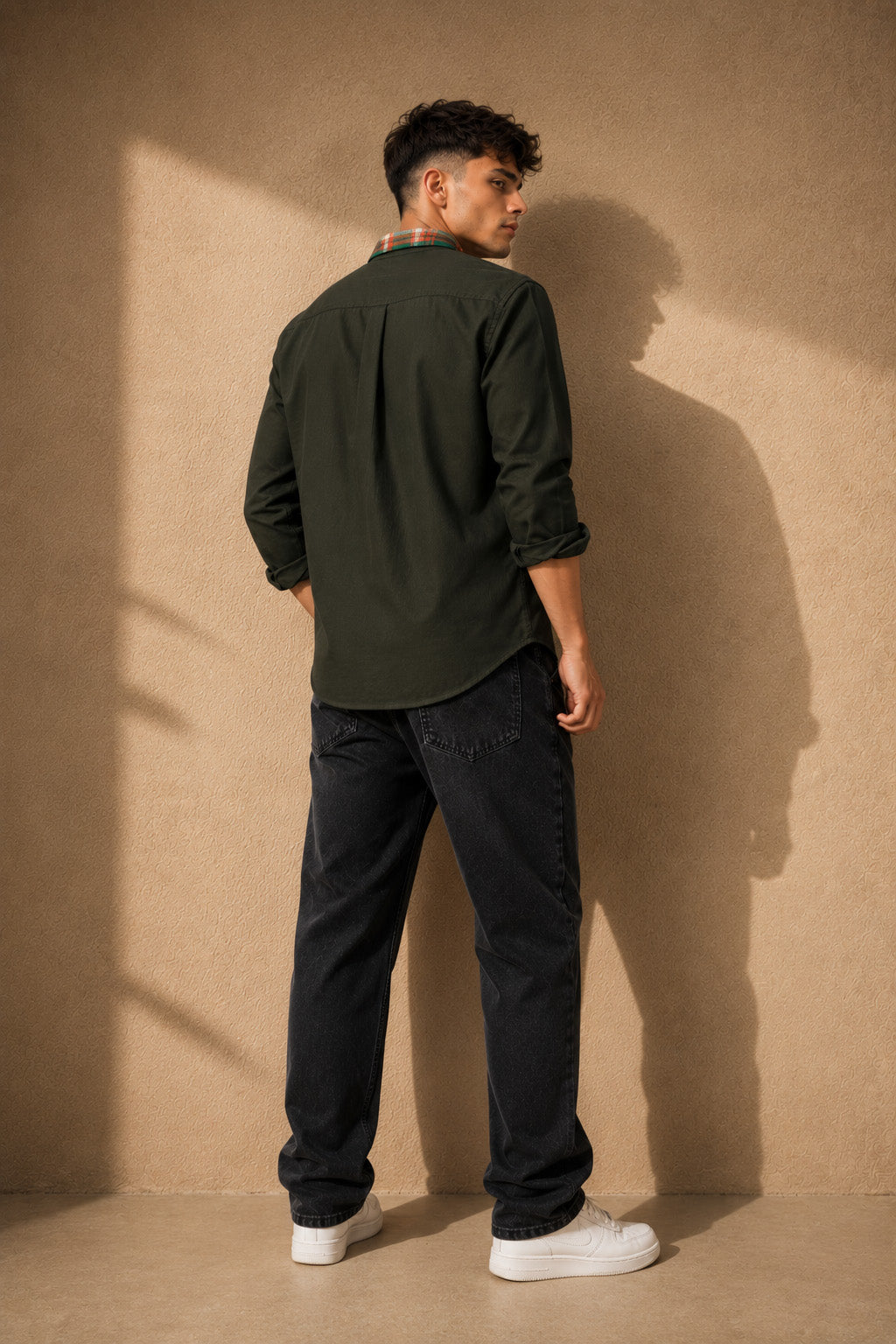 Premium Green Cotton Shirt for Men | Full Sleeve Casual & Party Wear Shirt