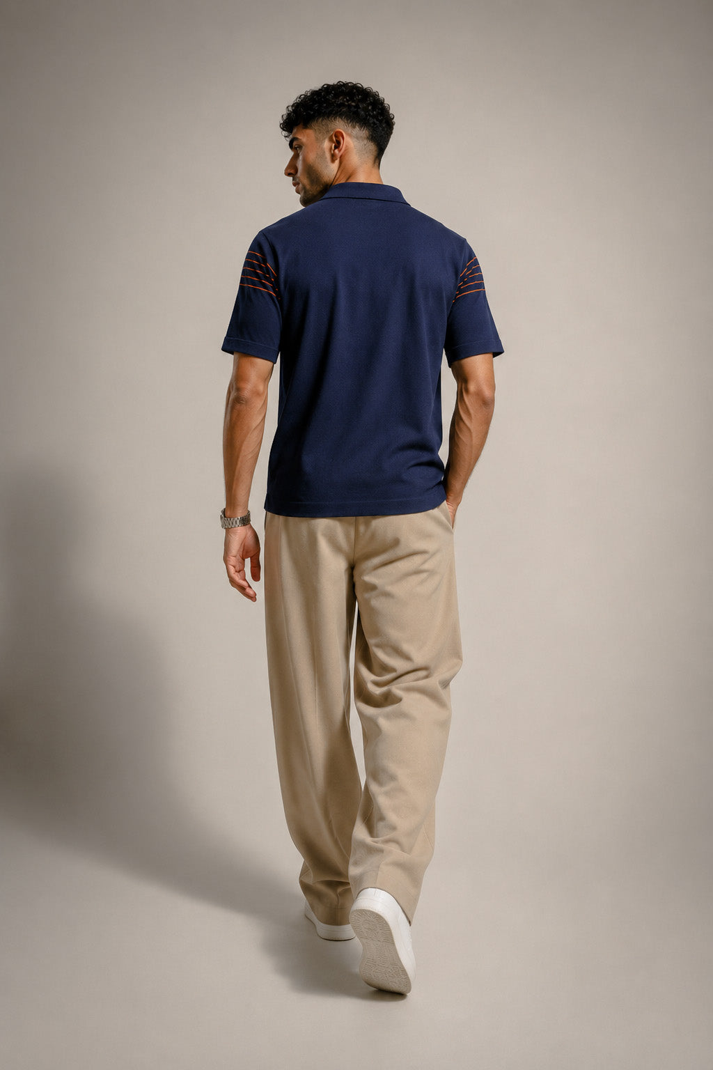 Premium Navy Blue Polo T Shirt for Men | Classic Old Money Cotton Polo