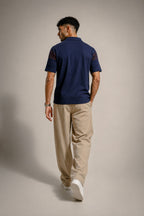 Premium Navy Blue Polo T Shirt for Men | Classic Old Money Cotton Polo