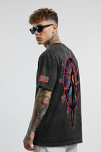 Stranger Things Acid Wash Oversized T Shirt for Men & Women