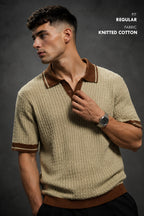 Premium Beige Polo T Shirt for Men | Classic Old Money Cotton Polo