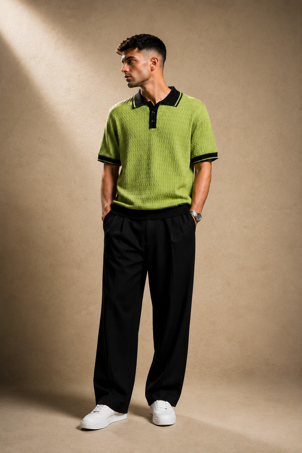 Premium Green Polo T Shirt for Men | Old Money Cotton Polo T Shirt