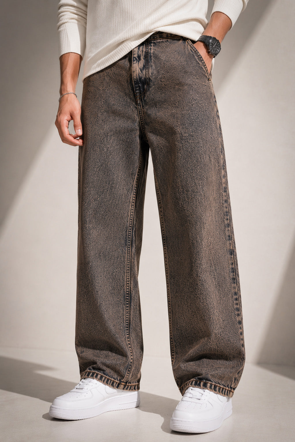 Premium Relaxed Straight Fit Denim Jeans for Men | Casual Jeans