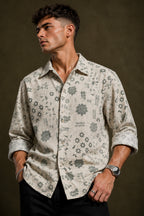 Premium Beige Linen Shirt for Men | Cotton Linen Full Sleeve Casual Shirt