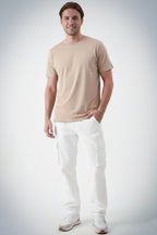 Neutral Beige Regular Fit T-Shirt | Everyday Soft Cotton Essential