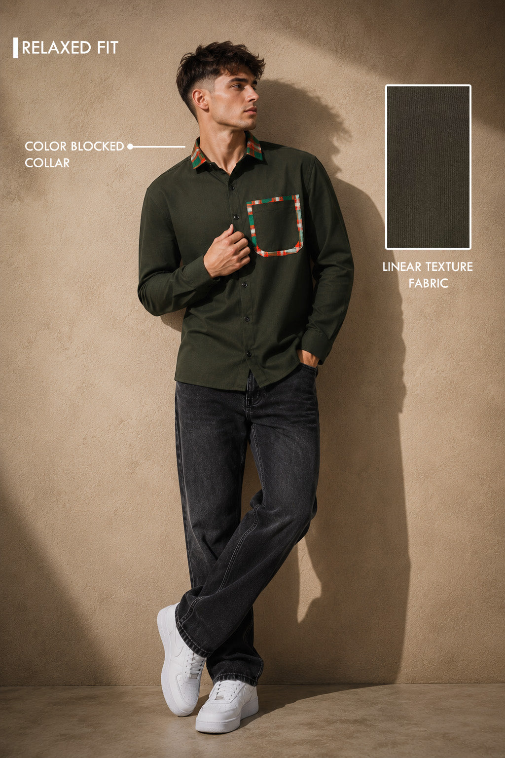Premium Green Cotton Shirt for Men | Full Sleeve Casual & Party Wear Shirt