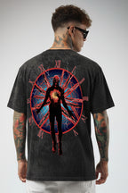 Stranger Things Acid Wash Oversized T Shirt for Men & Women