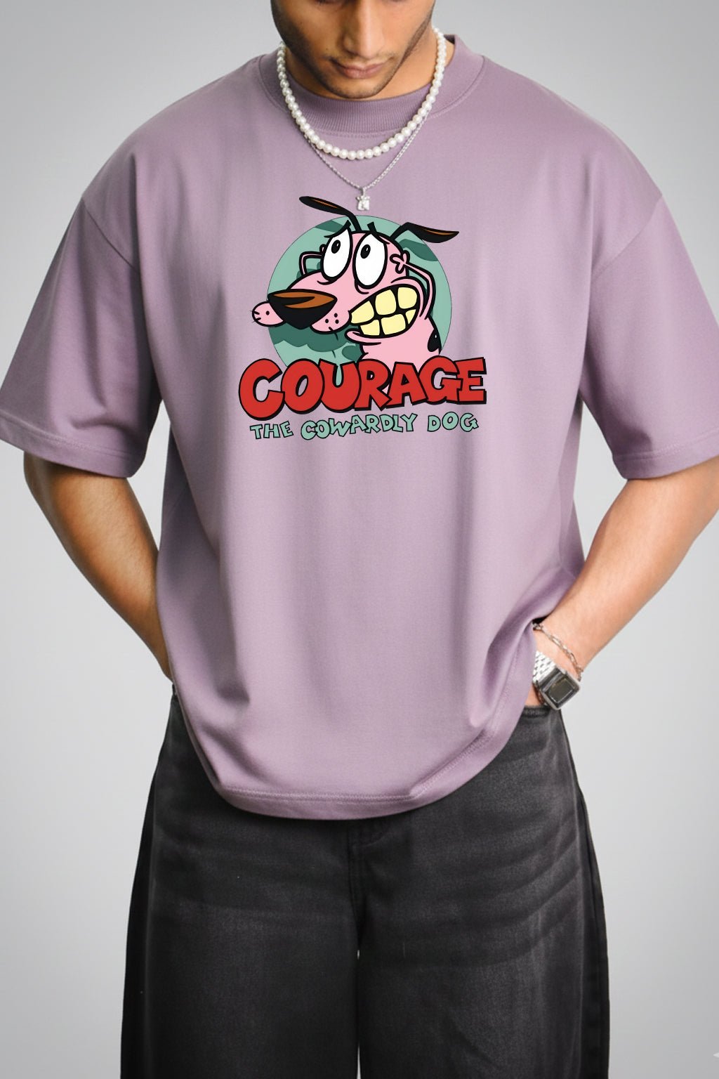 Oversized Cartoon Dog Graphic T-Shirt for Men & Women - Hypesight