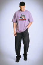 Oversized Cartoon Dog Graphic T-Shirt for Men & Women - Hypesight