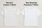 Fabric difference between bio-washed cotton and normal cotton t-shirt